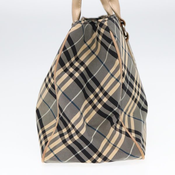 BURBERRY Nova Check Blue Label Hand Bag Nylon Gray BeigeNew ti1997 Sale