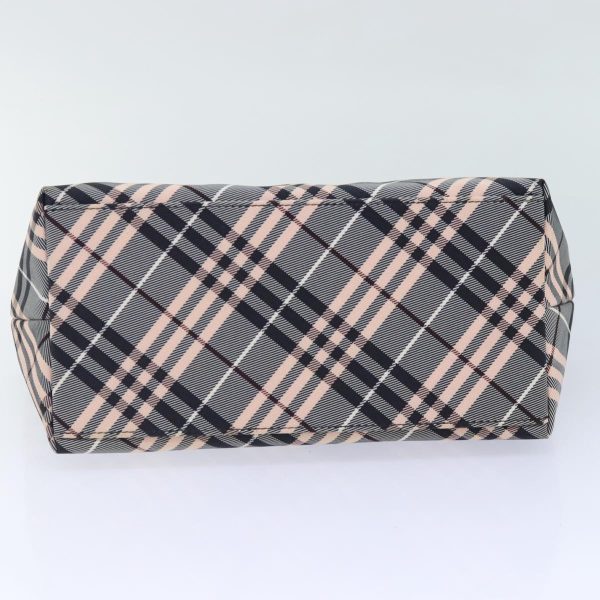 BURBERRY Nova Check Blue Label Hand Bag Nylon Gray PinkNew ti2109 Discount