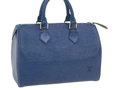 LOUIS VUITTON Epi Speedy 25 Hand Bag Toledo Blue M43015  60551 For Cheap