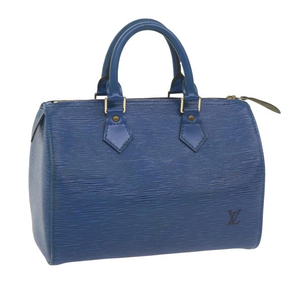 LOUIS VUITTON Epi Speedy 25 Hand Bag Toledo Blue M43015  60551 For Cheap