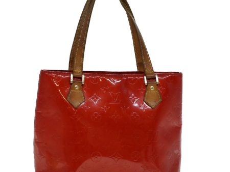 LOUIS VUITTON Monogram Vernis Houston Hand Bag Red M91092  th4163 on Sale