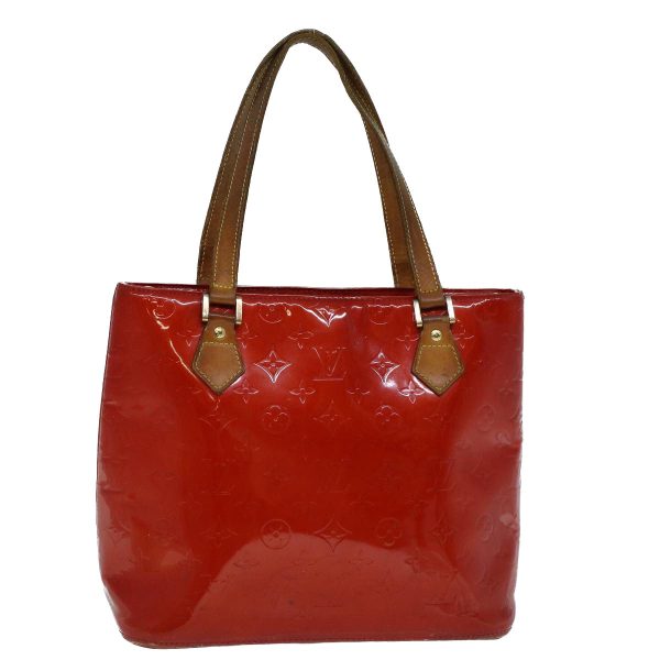 LOUIS VUITTON Monogram Vernis Houston Hand Bag Red M91092  th4163 on Sale