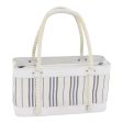 BURBERRY Hand Bag Canvas White Navy SilverNew 91265 Discount