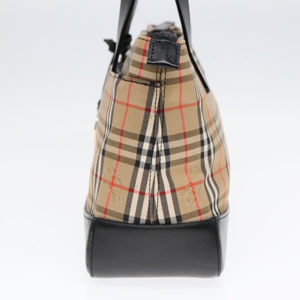 BURBERRY Nova Check Hand Bag Canvas BeigeNew 91568 For Sale