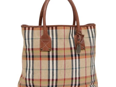 BURBERRY Nova Check Hand Bag Canvas BeigeNew yk15026 Sale