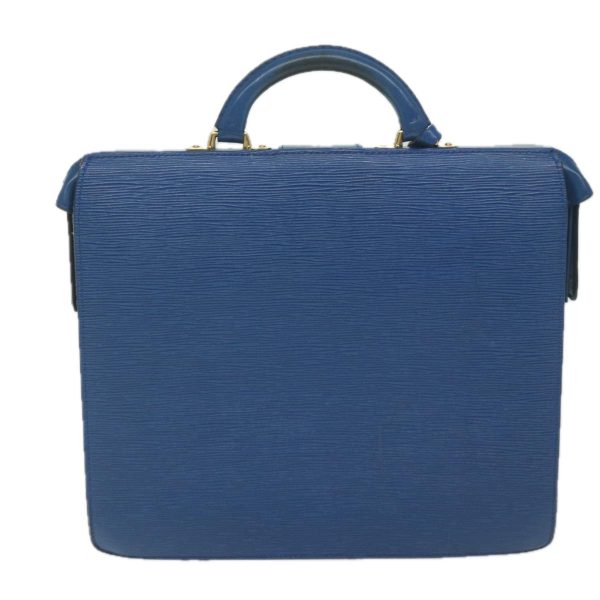 LOUIS VUITTON Epi Serviette Fermoir Business Bag Blue  yk9656 For Cheap