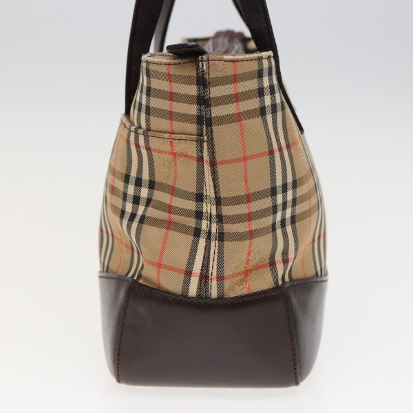 BURBERRY Nova Check Hand Bag Canvas BeigeNew ep4706 For Sale