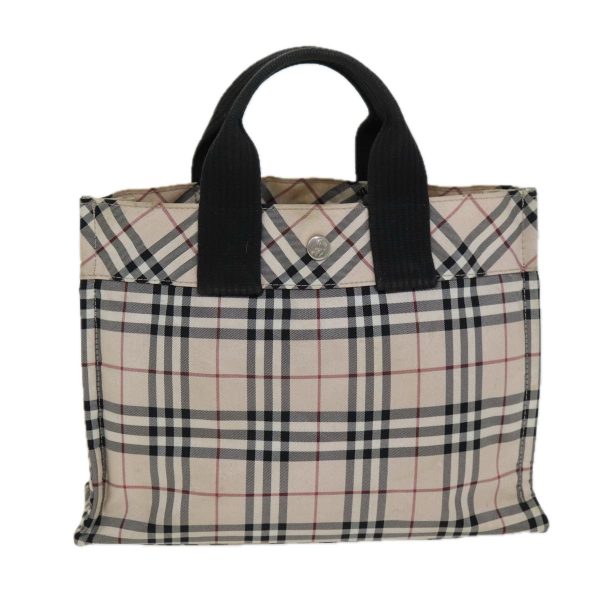 BURBERRY Nova Check Blue Label Hand Bag Nylon BeigeNew yb584 Sale