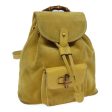 GUCCI Bamboo Backpack Suede Leather Yellow 003 1705 0030 69737 on Sale