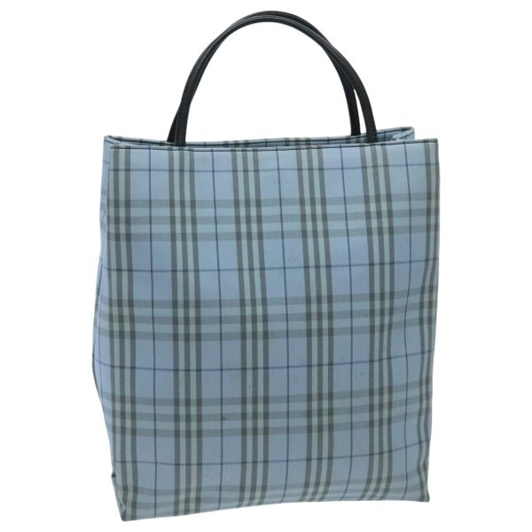 BURBERRY Nova Check Hand Bag Canvas BlueNew yb702 For Discount