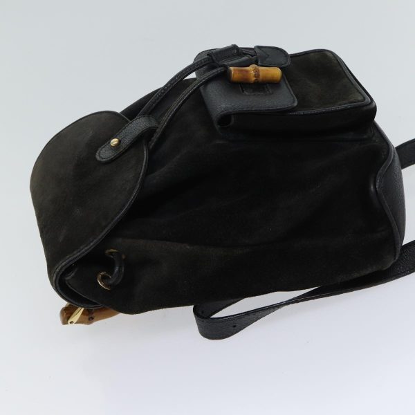 GUCCI Bamboo Backpack Suede Black 003 1956 0030 ep3893 Online