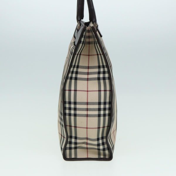 BURBERRY Nova Check Hand Bag Canvas Beige Dark BrownNew bs15800 Online Sale