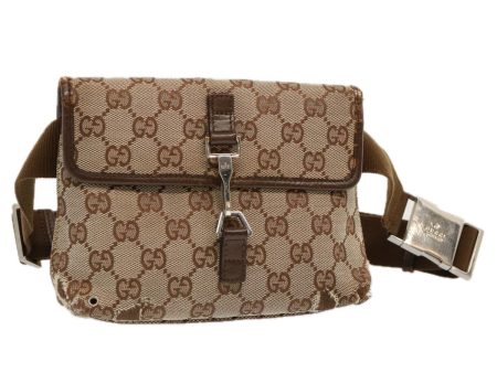 GUCCI GG Canvas Waist bag Beige 92543 mr132 Hot on Sale