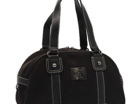 BURBERRY Black label Hand Bag Canvas Black SilverNew bs17697 For Cheap