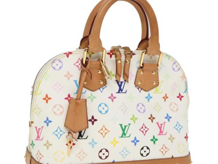 LOUIS VUITTON Monogram Multicolor Alma Hand Bag White M92647  79256A Cheap