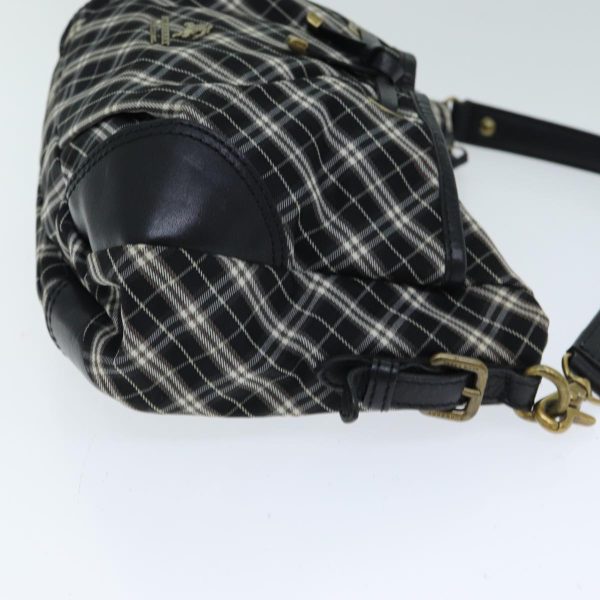 BURBERRY Nova Check Blue Label Hand Bag Nylon BlackNew 81944 Sale