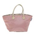 BURBERRY Nova Check Blue Label Hand Bag Nylon Pink BeigeNew yb563 Online Sale