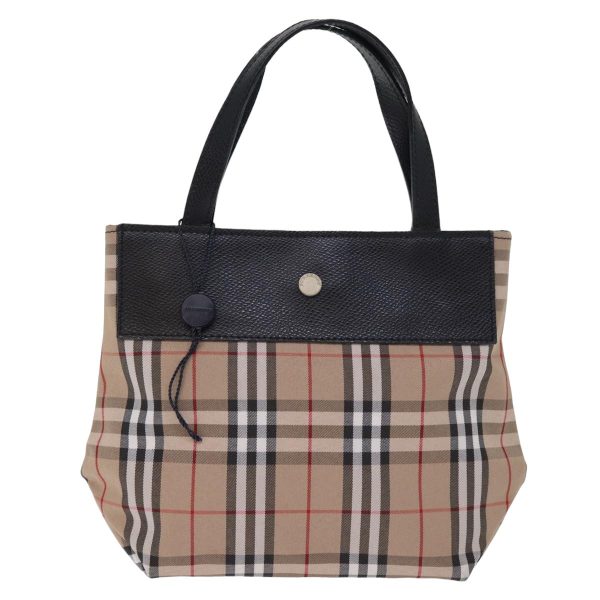 BURBERRY Nova Check Hand Bag Canvas BeigeNew yk12950 Hot on Sale