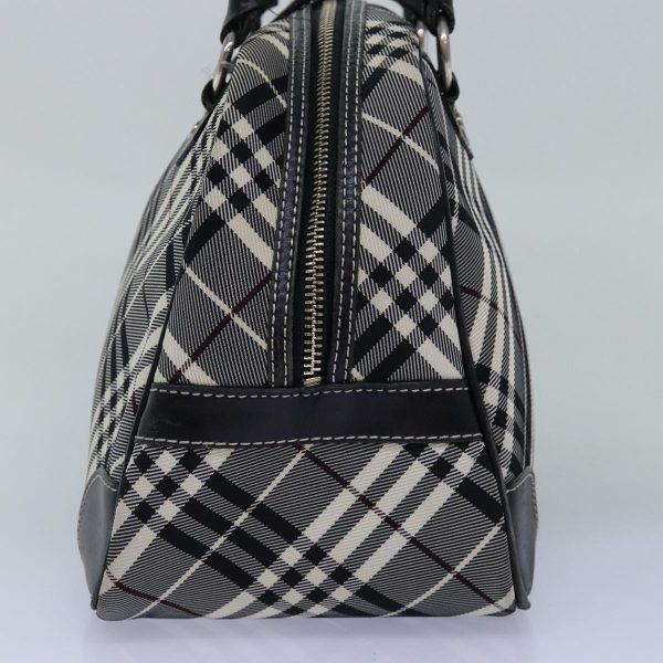 BURBERRY Nova Check Blue Label Hand Bag Nylon BlackNew 77009 For Sale