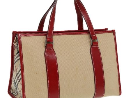 BURBERRY Nova Check Blue Label Hand Bag Canvas BeigeNew ti1855 For Discount