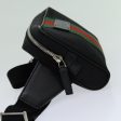 GUCCI Web Sherry Line Waist bag Canvas Outlet Black Red Green 630919 70293 Hot on Sale