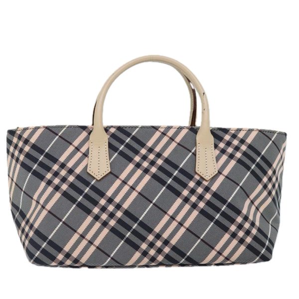 BURBERRY Nova Check Blue Label Hand Bag Nylon Gray PinkNew ti2109 Discount