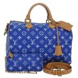 LOUIS VUITTON Monogram Speedy P9 Bandouliere 40 Hand Bag Blue M24418 Auth 76198S Hot on Sale