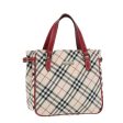 BURBERRY Nova Check Blue Label Hand Bag Nylon Beige Red SilverNew ti1914 Online now