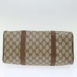 GUCCI GG Canvas Web Sherry Line Boston Bag PVC Beige Green Red 72785 Sale