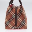 BURBERRY Nova Check Blue Label Hand Bag Nylon BrownNew ti2040 on Sale