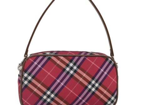 BURBERRY Nova Check Accessory Pouch Nylon Pink SilverNew mr514 Sale