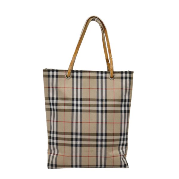 BURBERRY Nova Check Hand Bag Canvas BeigeNew ti2118 Online Sale