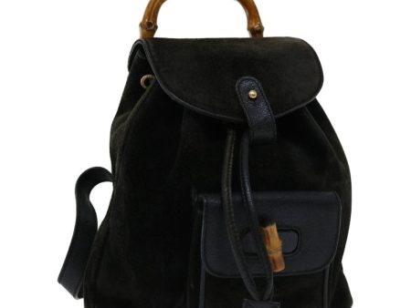 GUCCI Bamboo Backpack Suede Black 003 1956 0030 ep3893 Online