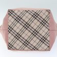 BURBERRY Nova Check Blue Label Hand Bag Nylon Pink BeigeNew yb563 Online Sale