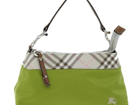 BURBERRY Nova Check Accessory Pouch Nylon Beige GreenNew hk1323 Fashion