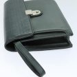 BURBERRY Clutch Bag Leather GreenNew bs14503 on Sale