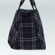 BURBERRY Nova Check Blue Label Hand Bag Nylon NavyNew ti1994 Online