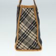 BURBERRY Nova Check Blue Label Hand Bag Canvas Navy BeigeNew ti2002 For Sale