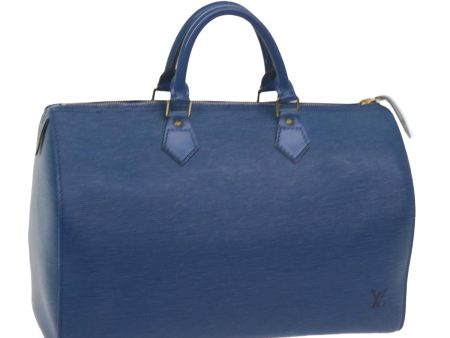 LOUIS VUITTON Epi Speedy 35 Hand Bag Toledo Blue M42995  uy136 Online Sale