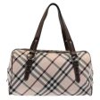 BURBERRY Nova Check Blue Label Hand Bag Nylon Pink SilverNew bs17669 For Discount