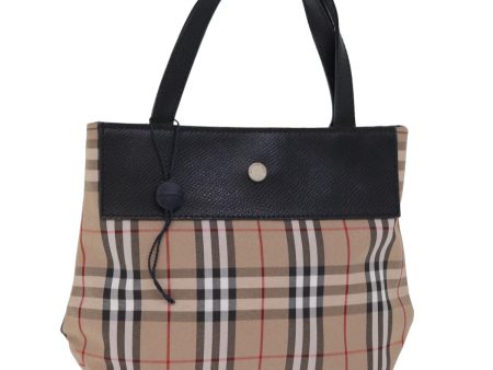 BURBERRY Nova Check Hand Bag Canvas BeigeNew yk12950 Hot on Sale