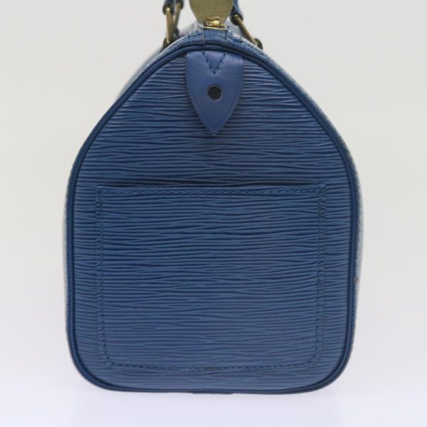 LOUIS VUITTON Epi Speedy 25 Hand Bag Toledo Blue M43015  60551 For Cheap