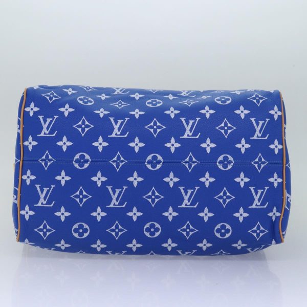 LOUIS VUITTON Monogram Speedy P9 Bandouliere 40 Hand Bag Blue M24418 Auth 76198S Hot on Sale