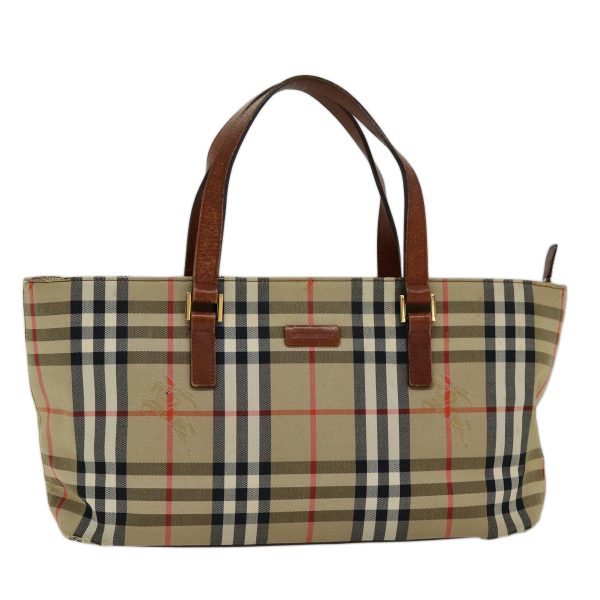 BURBERRY Nova Check Hand Bag Canvas BeigeNew ti1735 Online Sale