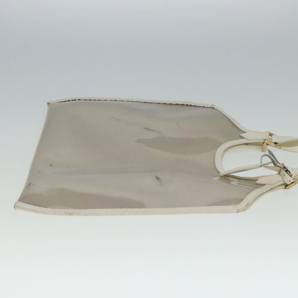 LOUIS VUITTON Epi Plage Via Hand Bag Vinyl Leather Clear White M92153 Auth 77615 Hot on Sale