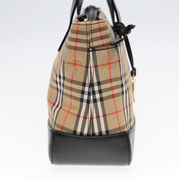 BURBERRY Nova Check Hand Bag Canvas BeigeNew 91568 For Sale