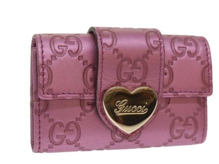 GUCCI GG Canvas Guccissima Key Case Pink 203551 am5963A Supply