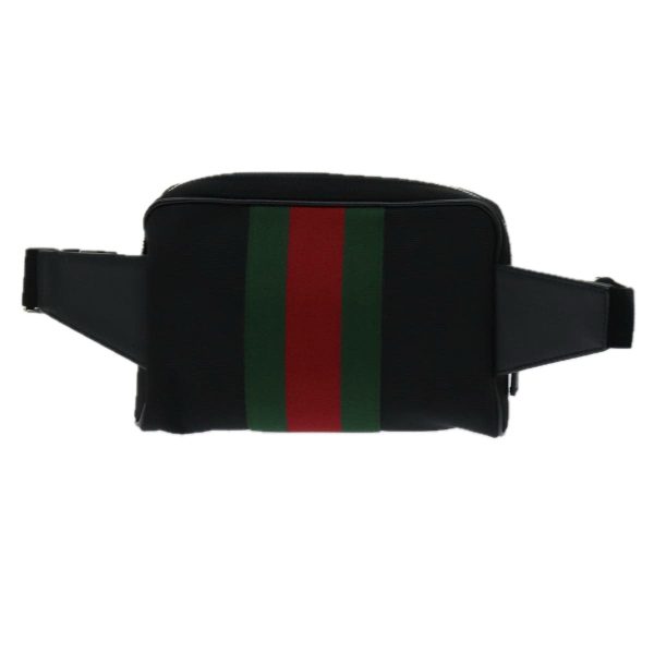 GUCCI Web Sherry Line Waist bag Canvas Outlet Black Red Green 630919 70293 Hot on Sale