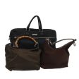 BURBERRY Gucci Bamboo Hand Bag Nylon 3Set Brown BlackNew ti1904 For Cheap