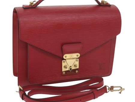 LOUIS VUITTON Epi Monceau 28 Hand Bag 2way Red M40783  61150 For Cheap